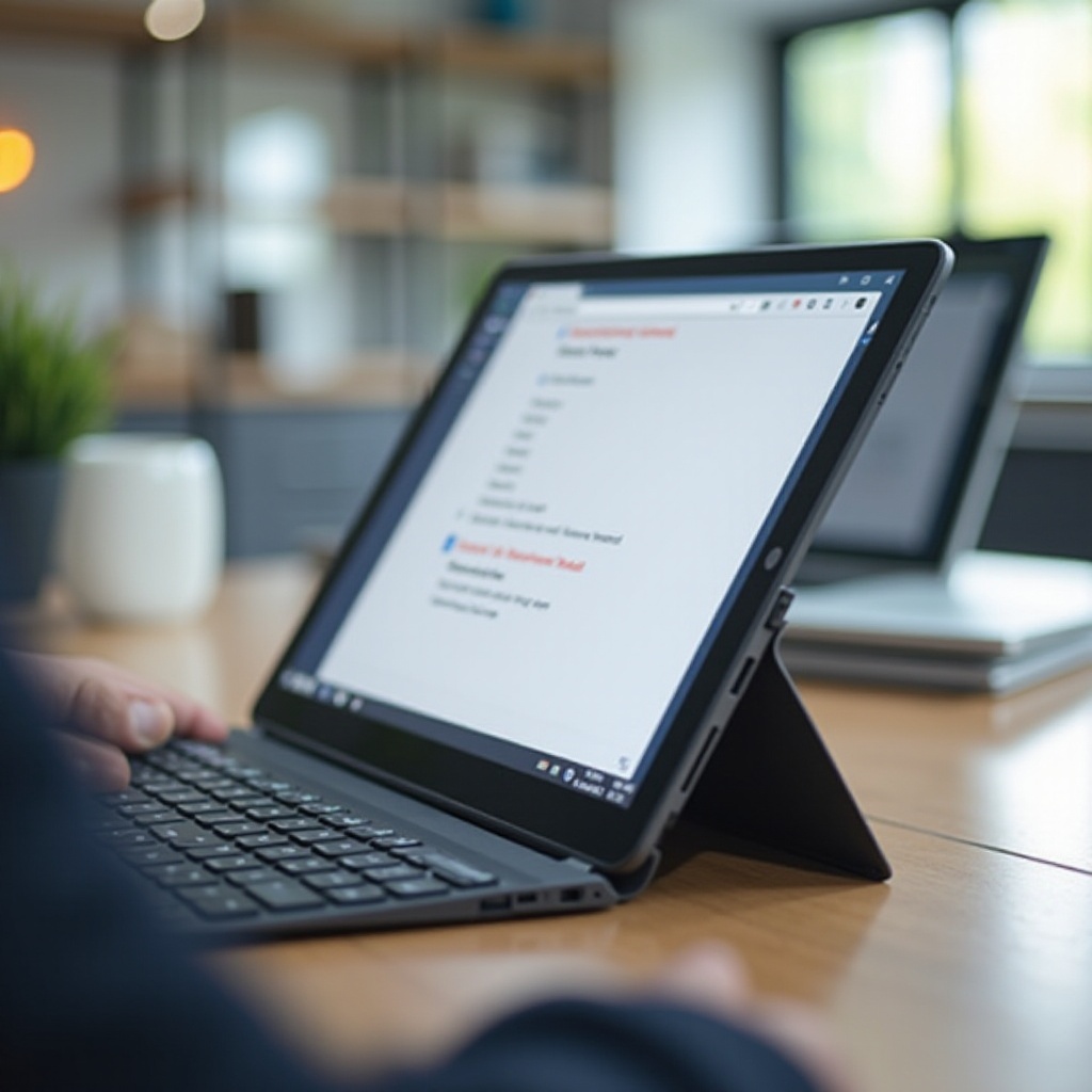 Chromebook utknął w trybie tabletu